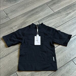 Black Short Sleeve Tee Casual Top